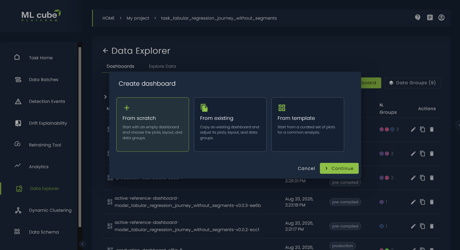 New dashboard starting point